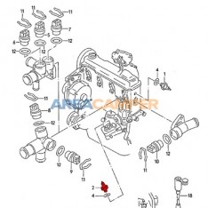 Oil pressure sender (brown), 0.55-0.85 Bar M10x1,0