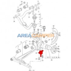 Lower ball joint for wishbone, left or right