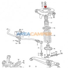 VW T3 M10x1 upper front shock absorber hexagon nut