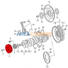 Crankshaft pulley with damper VW T4 (1996-2003) 2.4L D y 2.5L TDI