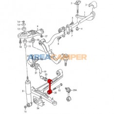 Link for stabilizer ∅ 23 mm, 108 mm