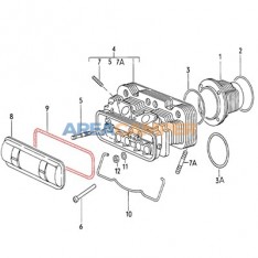 Junta da tampa do balancim VW T2 08/1971-07/1979 e T3 2000 CC (CU) 05/1979-12/1982