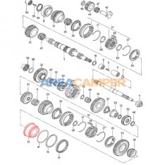 Rolamento duplo de rolos cônicos caixas 4V (não todas elas), 5V e 4WD Syncro