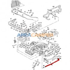 Metal pipe between thermostat housing and right cylinder head 1900 CC (08/1982-07/1985)