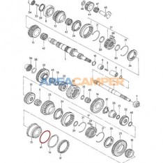 Adjusting wasker 4 speed or 5 speed VW T2 and VW T3 gearboxes, 0.15 mm