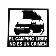 Adhesivo "El camping libre...