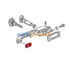 Plastic base plate for cabin door handle