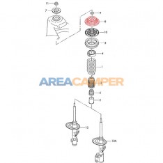 Copela superior de amortiguador delantero (unidad)