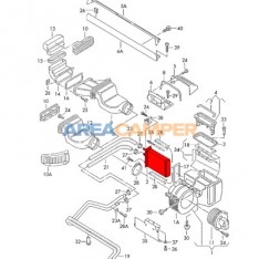 Rear heat exchanger 1.8L-2.8L (incl. D), 1991-2003