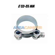 Flexible pipe clamp, steel,...