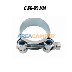 Flexible pipe clamp, steel,...