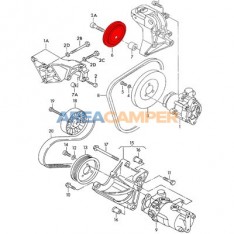 Rodillo de inversión correa trapezoidal dentada dirección asistida VW T4 2.4L D (AAB), 09/1990-12/1994