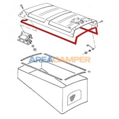 Sealing frame for pop top roof