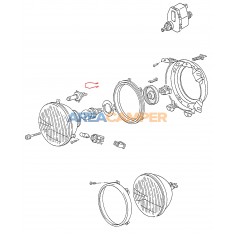 Front lamp retaining ring