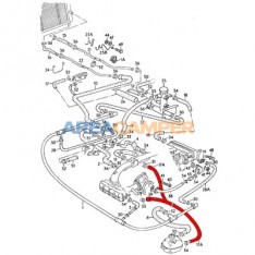 Coolant hose from expansion tank to water pump, 1900 CC (DF, DG)