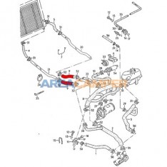 Coolant hose, 1600 CC TD, 1900 CC y 2100 CC gasolina