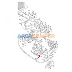 Coolant hose for left cylinder head, 1900 CC and 2100 CC