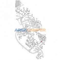 Coolant hose between thermostat housing and cylinder head, 1900 CC and 2100 CC