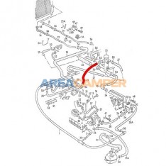 Coolant hose from thermostat to coolant distribution manifold, 1900 CC and 2100 CC