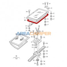 Roof window sealing frame