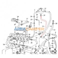 Coolant hose from expansion tank