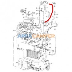 Coolant hose to heat exchanger