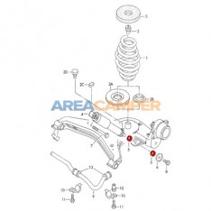 Rear shock absorber damping ring