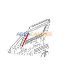 Felt channel for cab window quarterlight bar