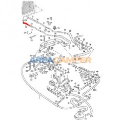 Upper radiator hose, 1900 CC (from 1985) and 2100 CC