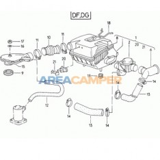 Inlet hose from airbox to carburetor, 1900 CC (DF,DG)