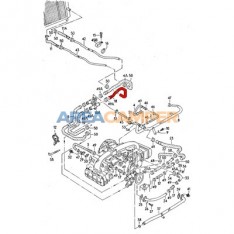 Coolant hose, radiator return pipe to valve (1983-1986 1900 CC WBX engines)