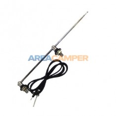 Antenna, two side mount, chrome, 1150 mm