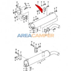 Placa derecha soporte silenciador trasero, Diesel hasta 1985