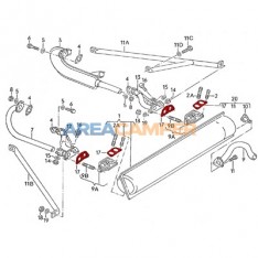 Gasket for rear exhaust, 1900 CC (DF,DG) and 2000 CC (CU,CV)