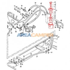 Hydraulic fluid container for power steering