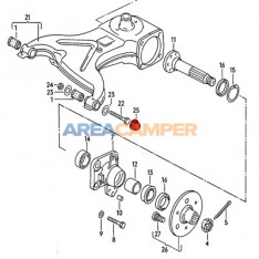 Cap for rear arm bolt