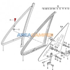 Rivet for vent wing frame