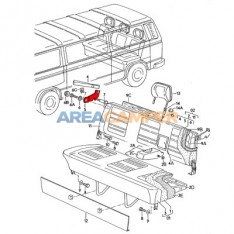 Placa fijación respaldo 3ª fila asientos, lado izquierdo