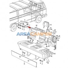 Placa fijación respaldo 3ª fila asientos, lado derecho