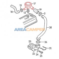 Válvula ventilación cárter, motor 1Y y AAZ