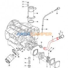 Oil filler pipe, 1900 CC and 2100 CC until 07/1987