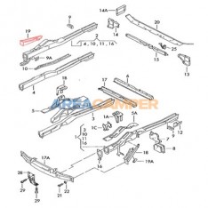 Front cross member section, right