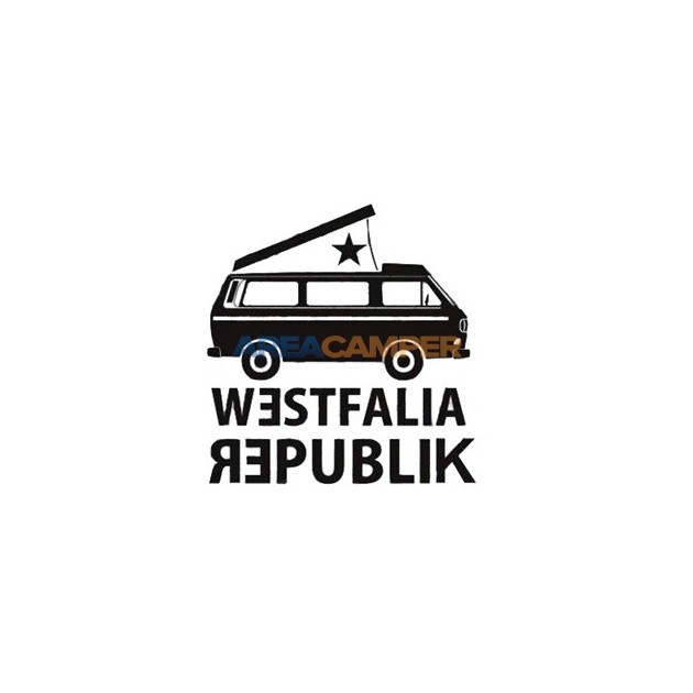 Westfalia Republik sticker, 9*9 cm