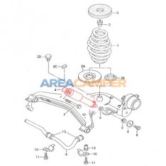 Rear gas shock absorber (05/1997-06/2003), Genuine VW part