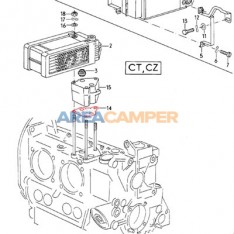 Junta do suporte do radiador de óleo motor 1600 CC (CT)