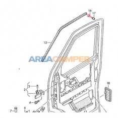 Clip for fixing the door cabin upper seal (12/1994-06/2003)