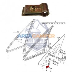 Placa para bloquear a janela deflectora VW T2 e T3 (08/1967-07/1992)