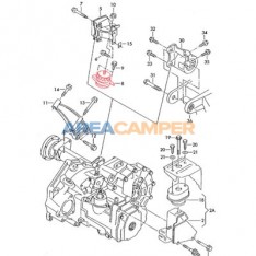 Suporte traseiro caixa velocidades VW T4 (09/1990-08/1992)