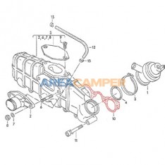 Intercambiador calor, lado derecho para 1600 CC (CT)