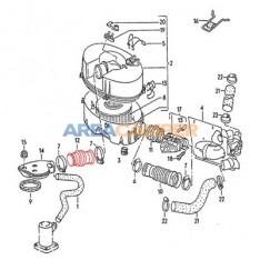 Inlet hose on air filter box, 1900 CC (DF,SP)